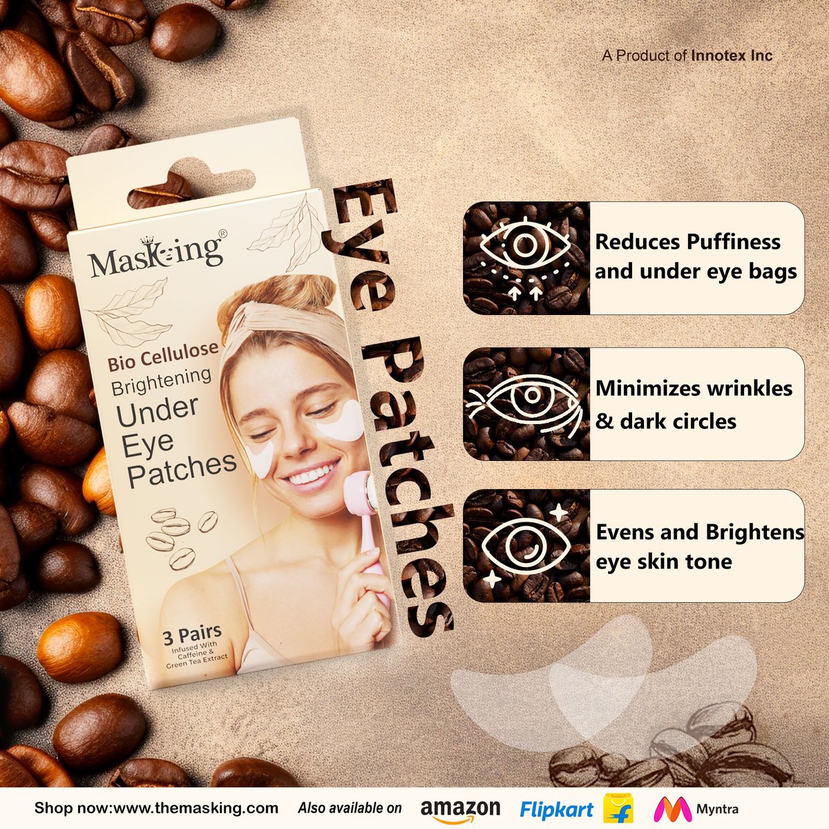 maskingcosmetic's tweet image. Crafted from naturally fermented coconut water jelly 🥥, they offer an invigorating burst of cooling hydration 💦.

Shop Now:🛍️ themasking.com

#biocellulose #undereyepatch #undereye #undereyemask #eyemask #coffeelove  #coffeeskincare #darkcircles  #maskingcosmetic