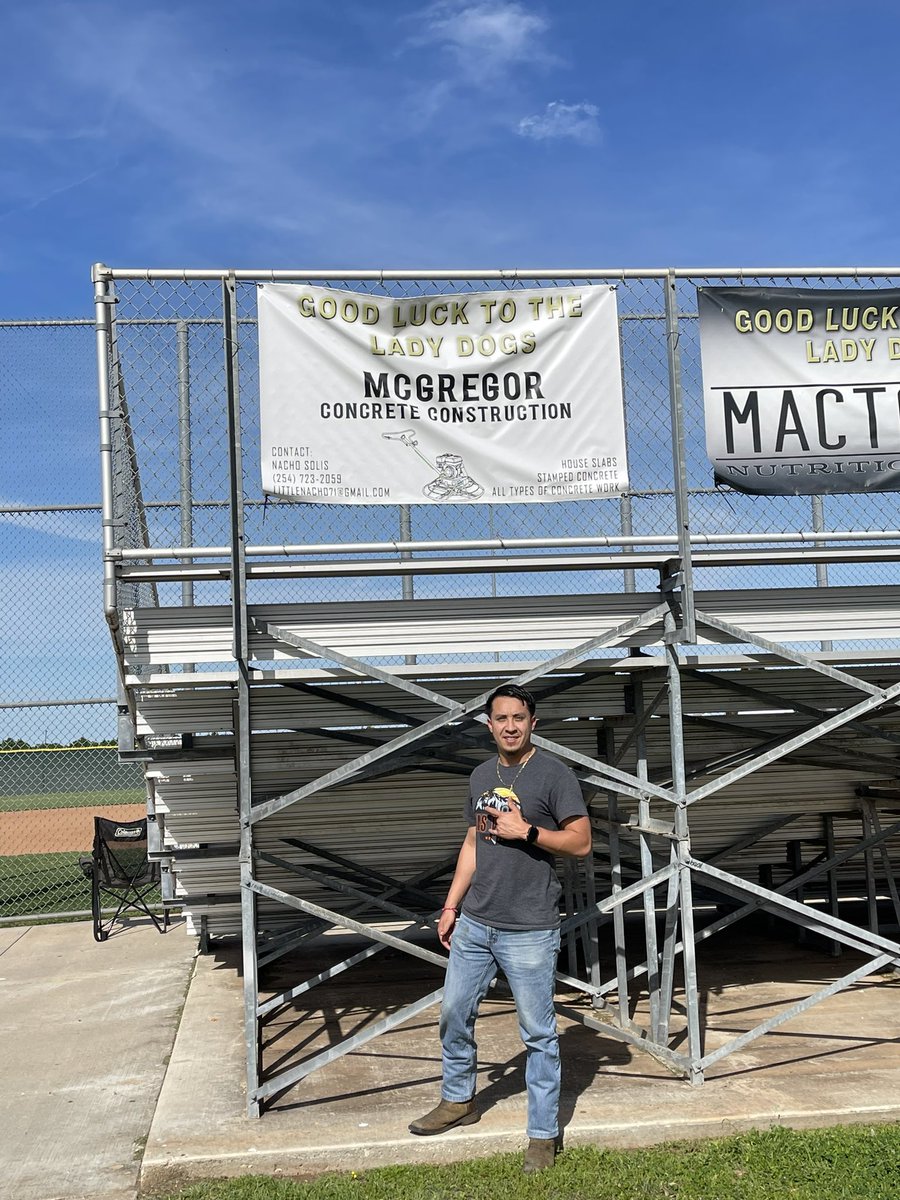 cheetoh_solis's tweet photo. McGregor Concrete sponsoring the McGregor softball team! Go Lady Dogs! https://t.co/LnkPk1kDUG