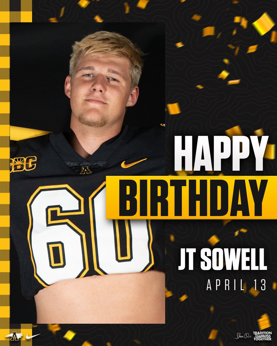 Happy Birthday, @JtSowell! We hope you have a great day 🎉 #GoApp #AppFamily