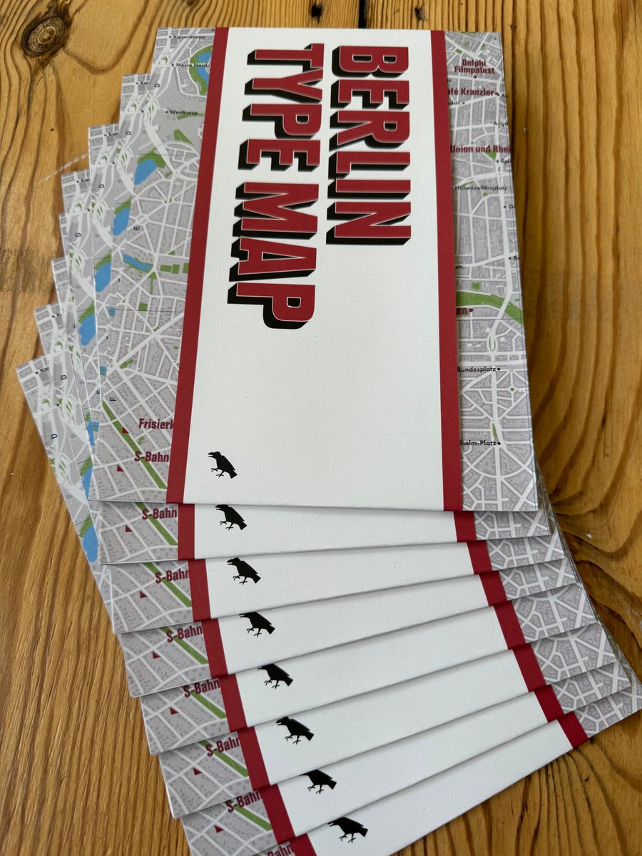 A huge thank you to everyone who came out to the Berlin Type Map launch yesterday evening!

The map is available now through the <a href="/bluecrowmedia/">Blue Crow Media</a> website, and will be in bookshops very soon.

bluecrowmedia.com/en-de/products…