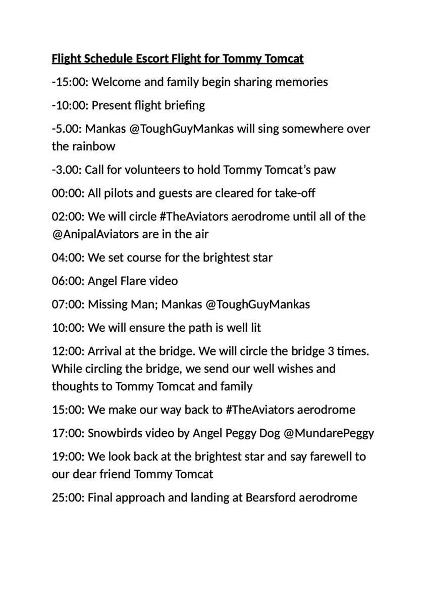 Captain Rocky: please join me @AnipalAviators for the escort flight to 🌈 for Tommy Tomcat @StevensonCanyon tomorrow the 14th April. Captain Mankas @ToughGuyMankas is performing Missing Man #TheAviators