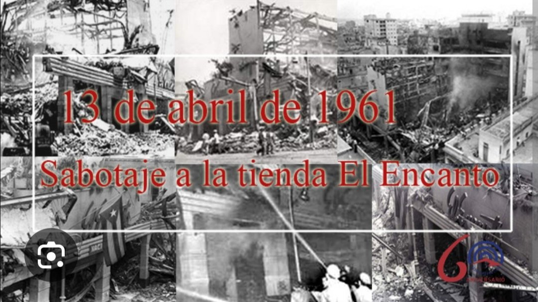 1961: Es destruido por un sabotaje El Encanto, la mayor tienda por departamentos de Cuba. En el incendio muere la trabajadora Fe del Valle Ramos.
#CubaViveEnSuHistoria
#DeZurdaTeam