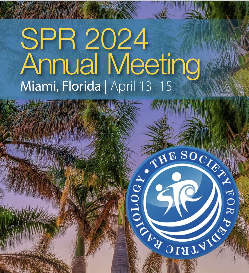 Excited for the learning, innovation, and community that is #SPR2024 #pedsrad