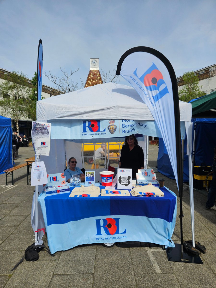 Come to @TheBlueMarket in Bermondsey and meet the volunteers supporting Royal British Legion. Find out about their activities. Today until 3pm