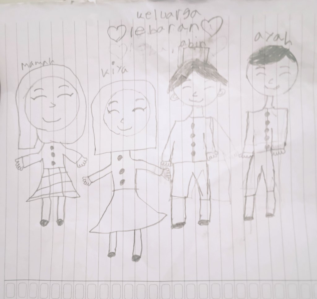 Maha karya anak gw yg baru belajar gambar..
🤭🤭🤭