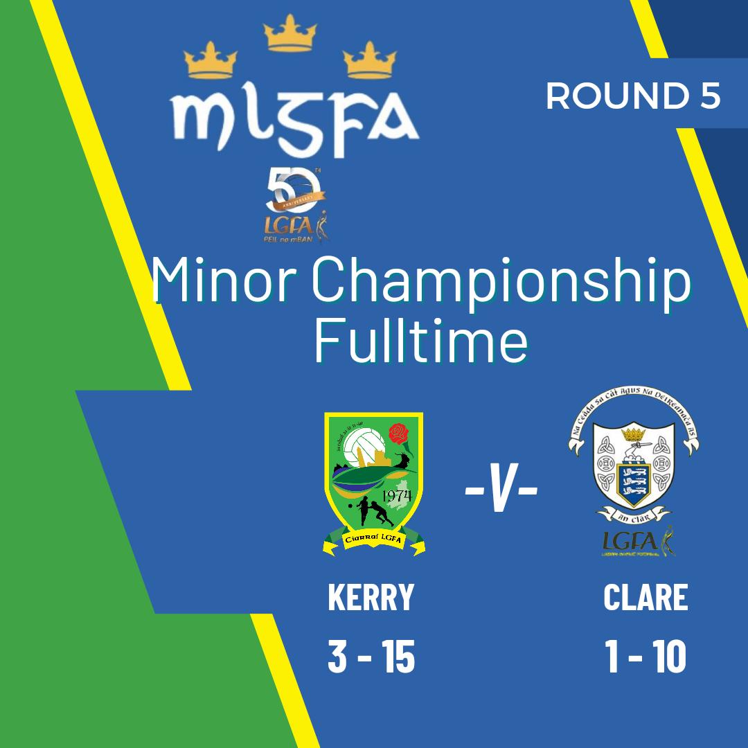 Munster Minor Championship Round 5 @MunsterLGFA @radiokerrysport #wearekerry @Clarelgfa