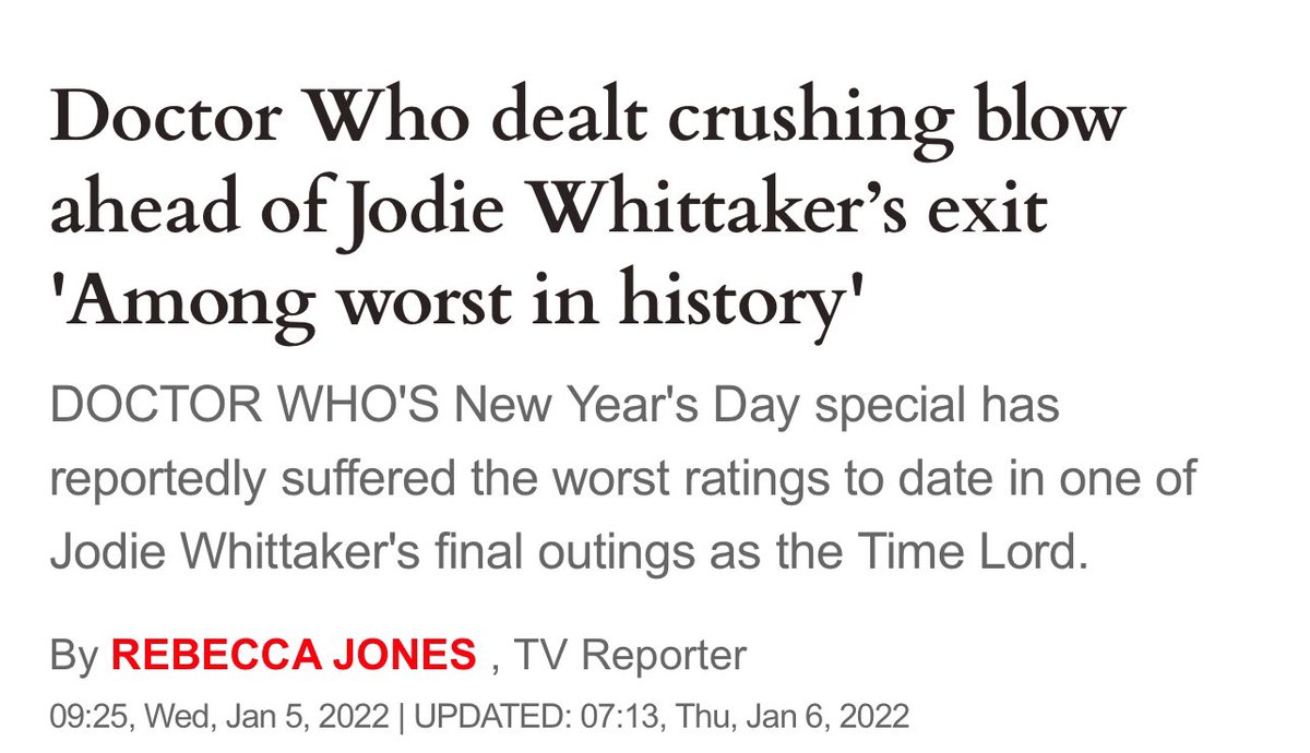 DavidVance's tweet photo. Woke BBC executives:
“Let’s have a female Dr Who”
The world… https://t.co/3EOvSIlhRR
