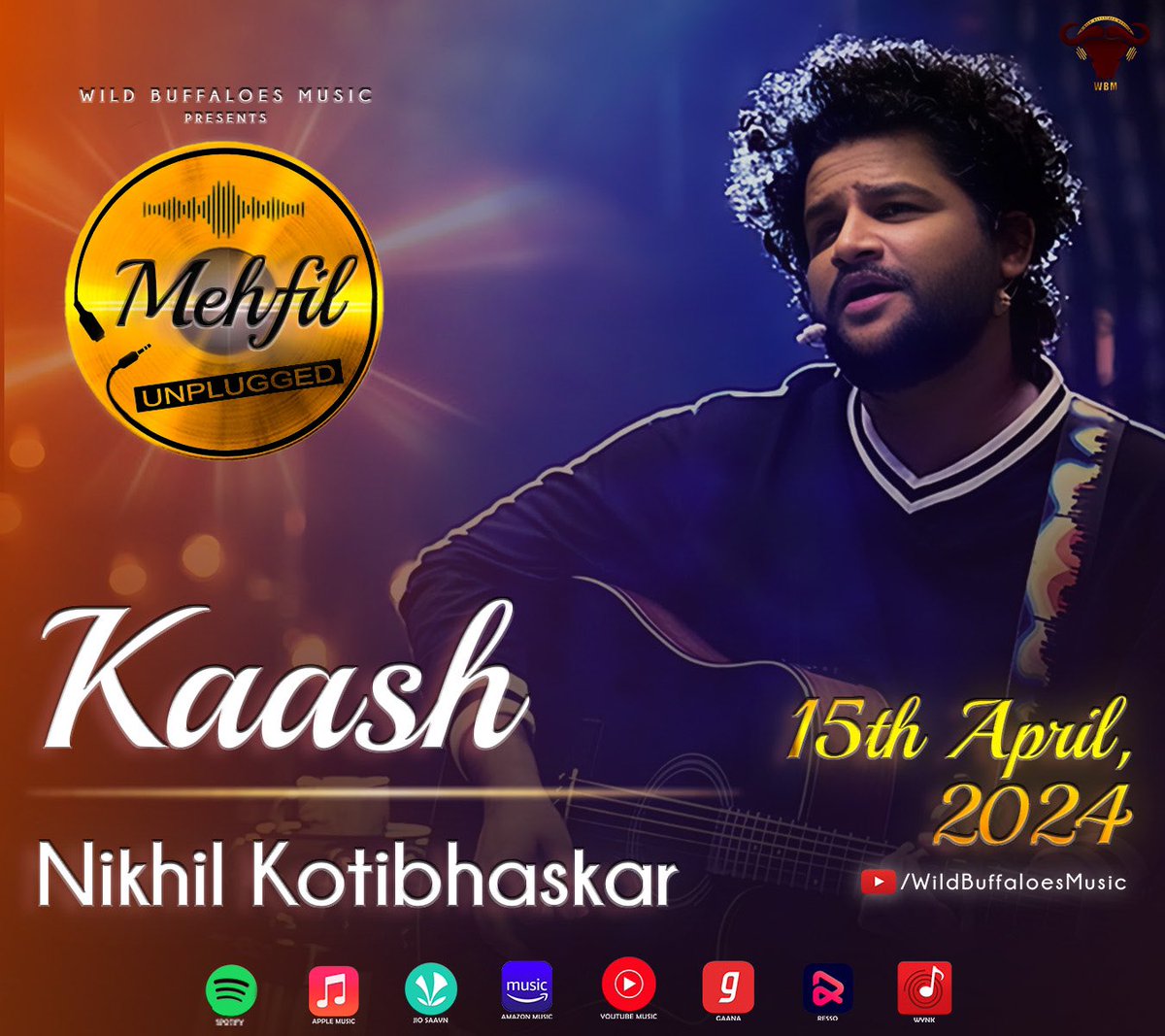 RELEASING ON 15th April, 2024 on the Wild Buffaloes Music YouTube channel❗️

Wild Buffaloes Music ( @WildBuffaloesM ) presents ‘Kaash’, a romantic song that paints a picture of true, unrequited love. 💭

#newsong #releasingsoon #staytuned #WildBuffaloesMusic