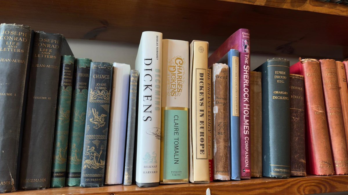 Just spotted: a copy of my book Becoming Dickens in a Blackheath bookshop - a place where, 30+ years ago, I spent a school prize on a complete set of Dickens. Seeing it there now makes me feel a bit like an old salmon swimming upstream to visit the place where it was spawned.
