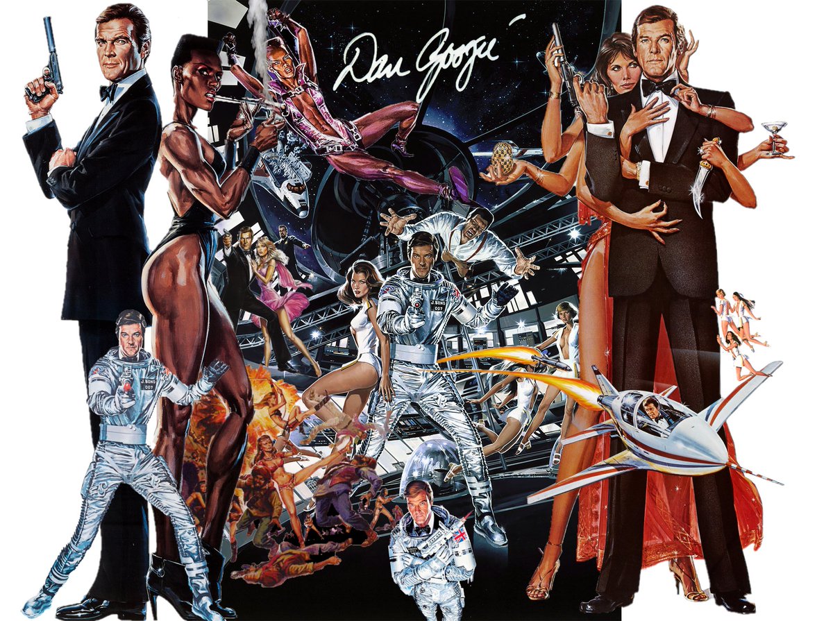 Remembering the lobby art might of artist Dan Goozeé - who took Bond's graphical baton and soared, teased and elevated the Roger Moore's marquee visuals and poster art to adventuring, iconic perfection...
instagram.com/p/C5lQARrtiUU/…
#RIPDanGoozee #DanGoozee #JamesBond #RogerMoore