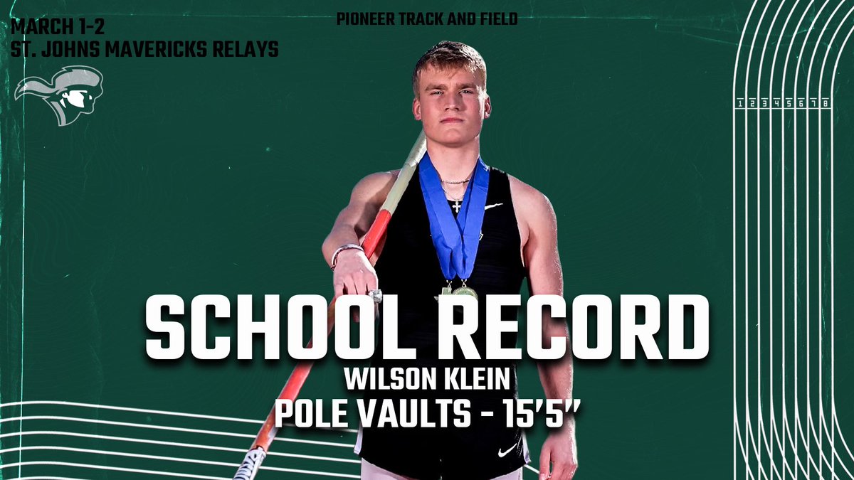 🚨 NEW SCHOOL RECORD 🚨 Congratulations, Wilson Klein for breaking the school record in pole vault 15’5!! #southpride