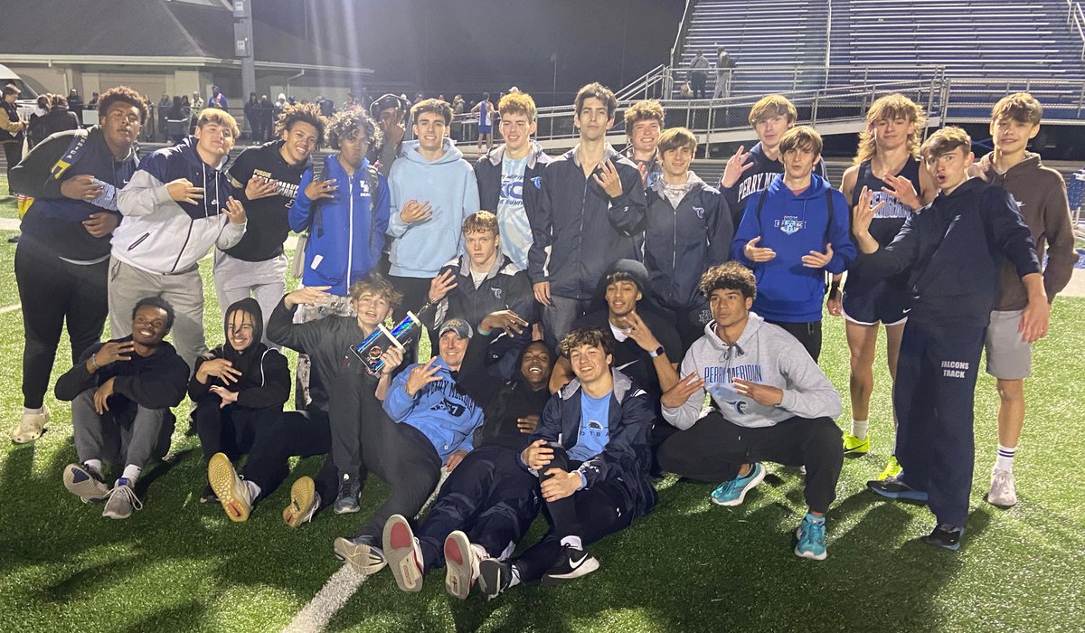 Back-2-Back-2-Back 3-peat Bill Self Champions for the boys team last night!  <a href="/needam28/">IsaiahNeedam23</a> led the way as champ in the 100/200/LJ! <a href="/GarrettEagan/">Garrett Eagan</a> champ in SP/4th in discus! Luke Haggerty champ in 3200m! 4x8 of James Haggerty/Dial/Laux/Hunt Champs! Let’s go men!  <a href="/PMFalconSports/">Perry Athletics</a>