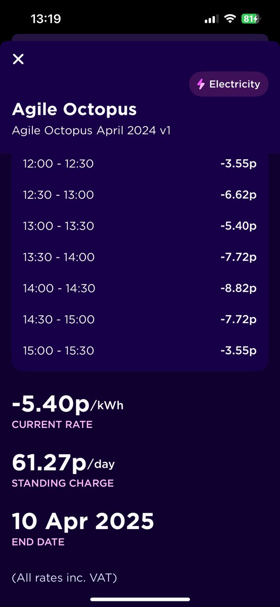 mrgsoton's tweet photo. @OctopusEnergy hi OE today is a very good day to use up as much electricity as possible, muchos gracias octopus 🐙
Car on charge and 2 loads of washing done 👍 https://t.co/gVlsm90fXI