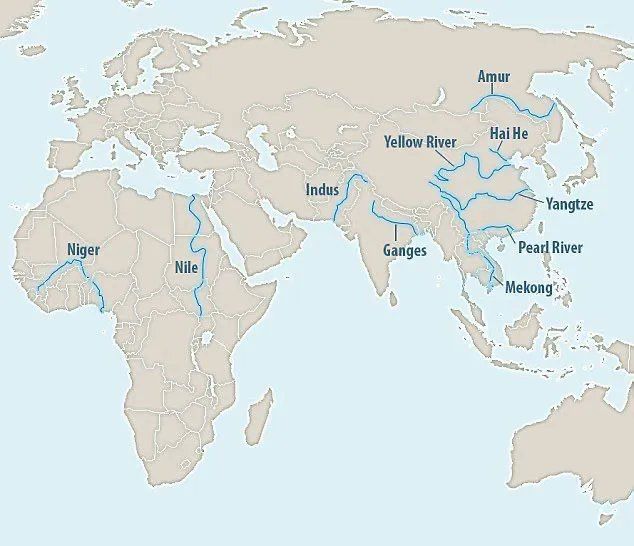 Just 10 streams carry 95% of all river-borne plastic into the ocean. If you want to fix ocean pollution here is a good starting point. Excellent book on the matter by Hannah Ritchie: buff.ly/3xypWw8 Map Source: buff.ly/3qRZjfW