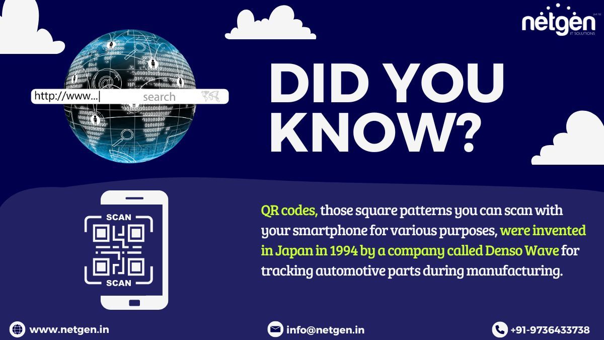 NetgenSolutions's tweet image. Fun Fact!
.
.
#TechConsultancy #ITServices #DigitalSolutions #ITConsulting #TechExperts #Innovation #shimla #netgenitsolutions #QRCodeEvolution #TechInnovation #QRCodeHistory #DigitalTransformation #QRCodeOrigins