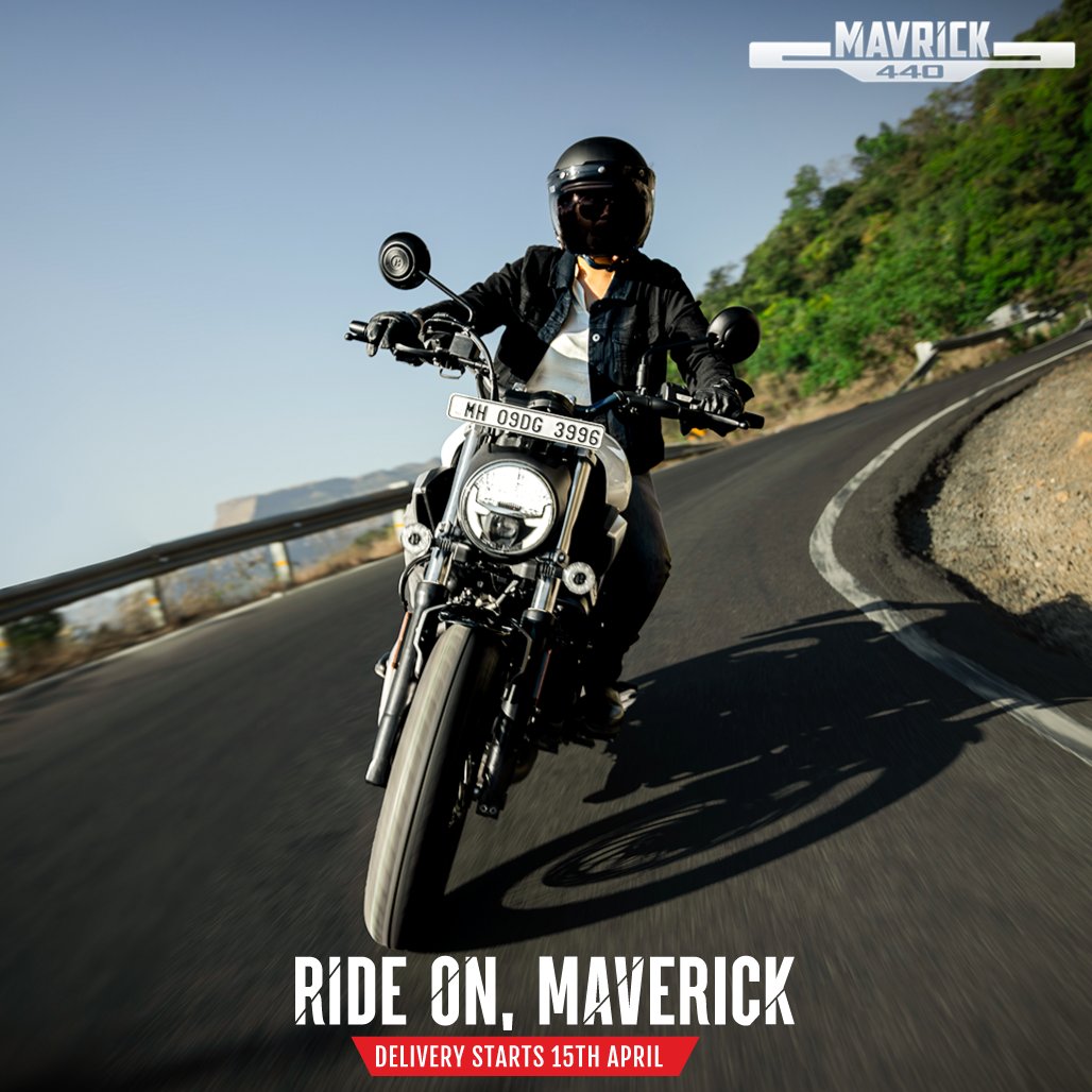 Gear up, Mavericks, to experience the Modern Roadster - Mavrick440. Deliveries start on April 15th. #Mavrick440 #HeroMavrick