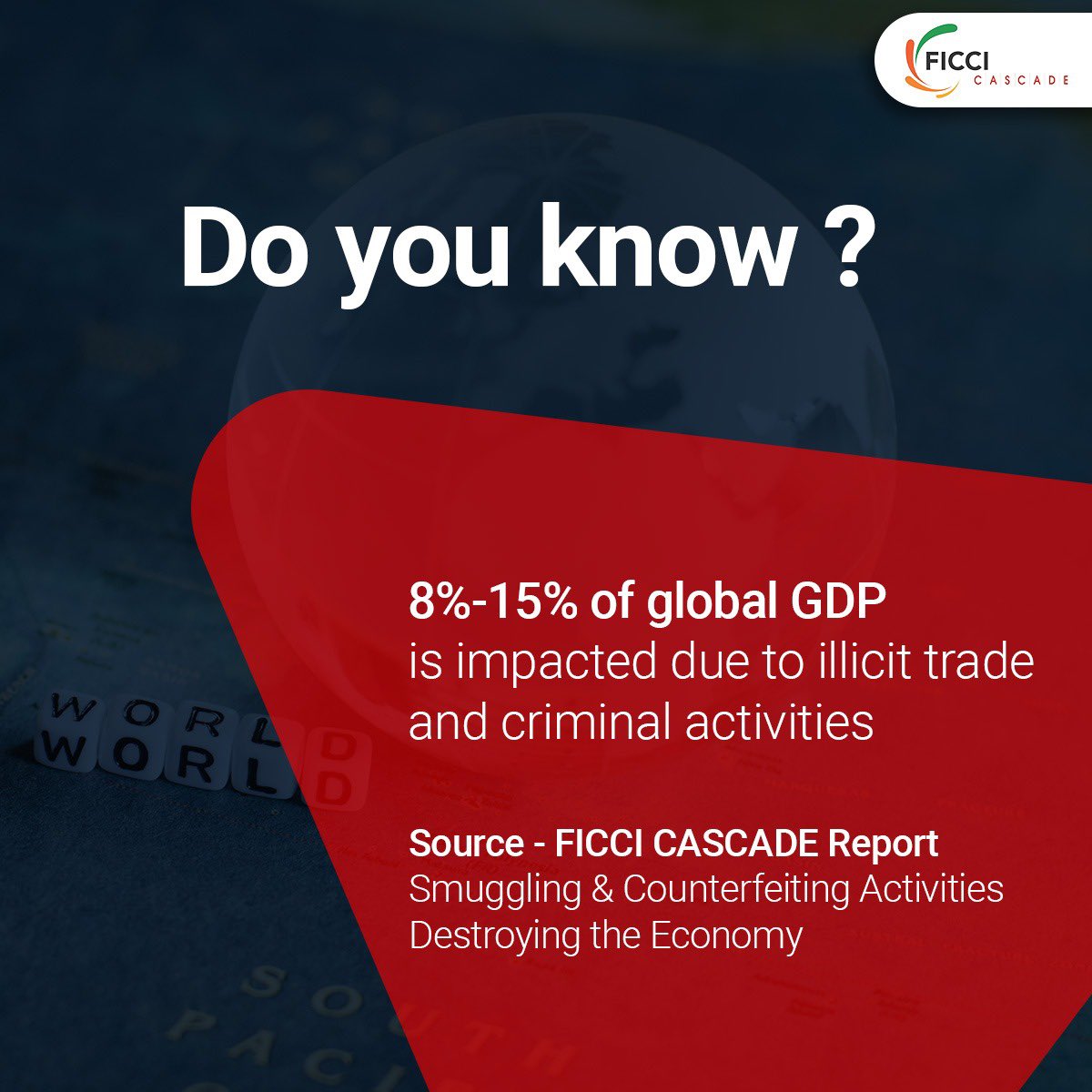 Cascadeglobal's tweet photo. #DoYouKnow
Illegal trade and crime impact 8%-15% of the world's economy, quietly hurting growth and stability.
#IllegalTrade #GlobalEconomy #CrimeImpact #EconomicStability https://t.co/GVPjWk3ccn
