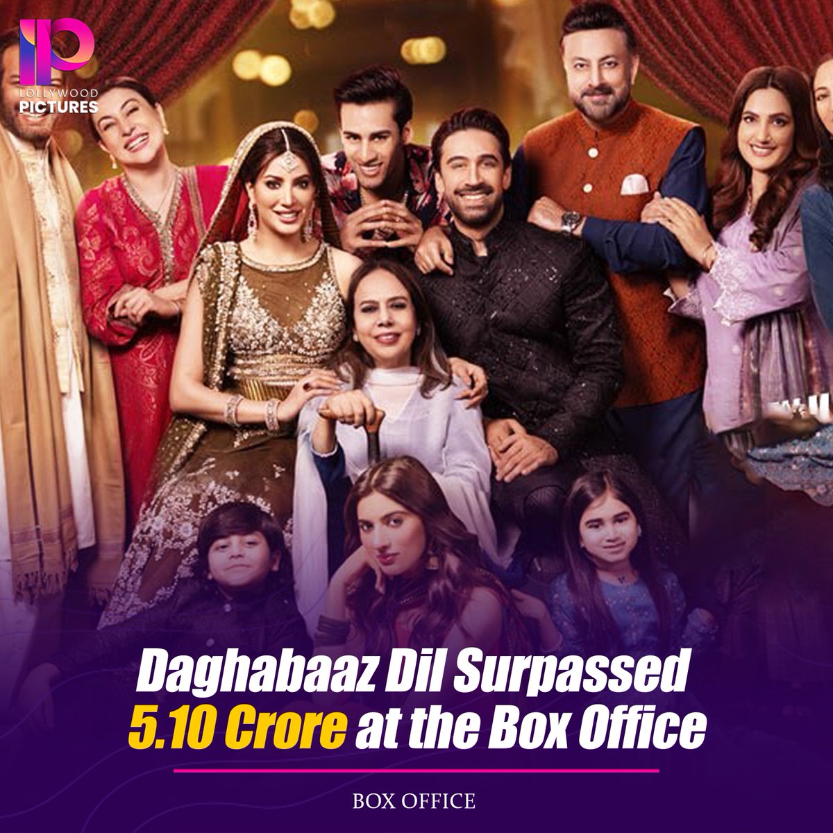 Daghabaaz Dil surpasses 5 crore mark at the Box Office on the third day of Eid, aiming for 9 crore extended first weekend. 

#BoxOfficeCollection #DaghabaazDil #LollywoodPictures