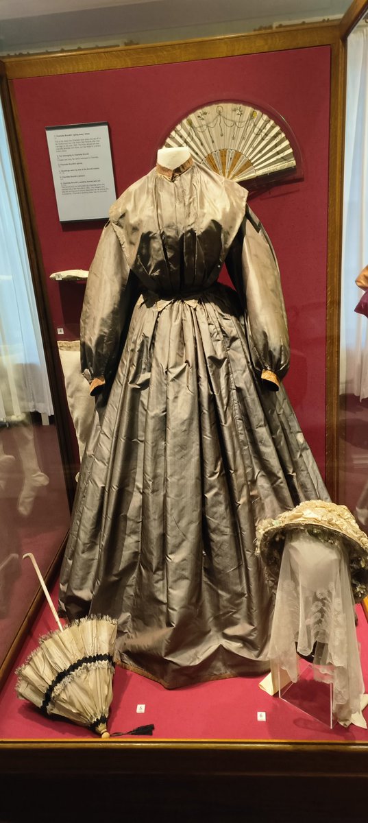 Debs Daily Brontë Can't believe it's been a week since we went to Howarth, and can't believe how much material went into one of Charlotte's dresses, how on earth did they move about ! #Victorian #Costume