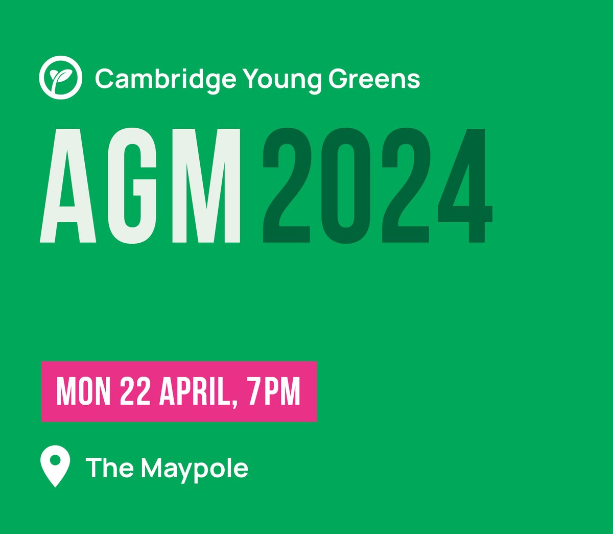 Our AGM will be at 7pm on Monday 22 April at the Maypole. We’ll announce the results of the committee elections taking place next week and hear a report from our treasurer, as well as anything else that needs to be discussed!