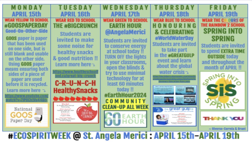 JRiversoCorreia's tweet photo. Just a reminder that our #EcoSpiritWeek starts on MONDAY @AngelaMericiDP peeps ~ Wear YELLOW if u are able and learn more about the need to use G.O.O.S paper πͺΏβ»οΈπͺΏ https://t.co/zicbP61L3a