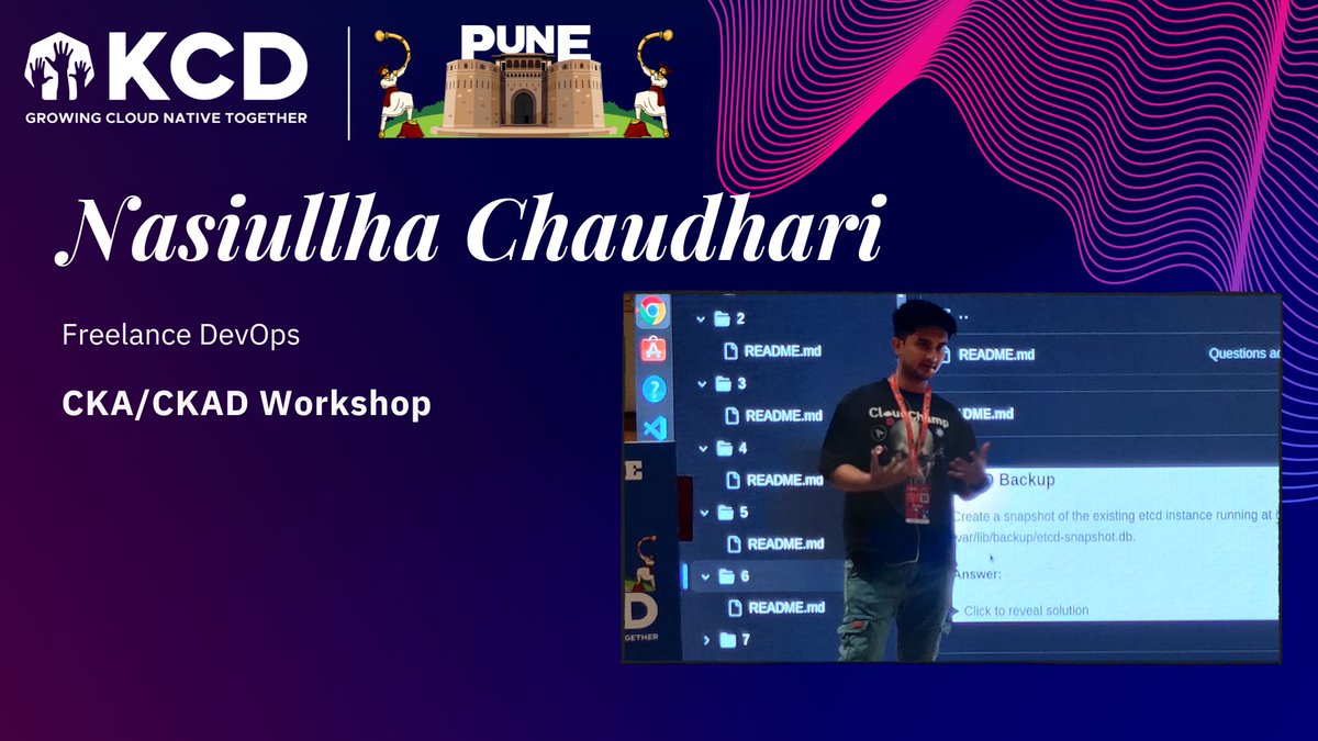 🚀 Nasiullah Chaudhary has just concluded an engaging workshop at KCD Pune on CKA/CKAD Exam Prep! Attendees gained valuable insights and hands-on experience. Thank you, Nasiullah, for a fantastic session!

#KCDPune #CloudNative #WorkshopSuccess #Kubernetes