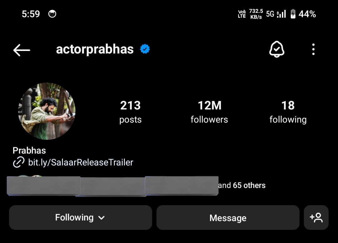 12 million followers for #Prabhas on Instagram #Kalki2898AD