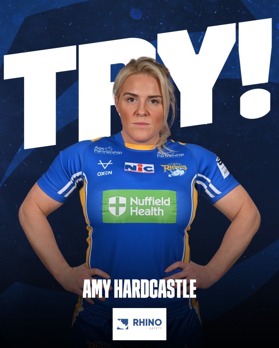 77' RHINOS TRY Brilliant break from Liv Whitehead who is just stopped short of the line, but the Rhinos keep up the pressure and Amy Hardcastle dives over for her second try of the game, Leeds Rhinos Women 64 - 10 Warrington Wolves Women