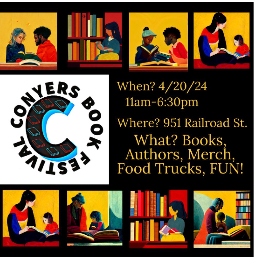 Looking forward to seeing you soon at the ConyersBookFestival.com ! #writers #childrensbooks #supportsmallbusiness #ConyersBookFestival #Georgiawriters #BookTwitter #readerscommunity