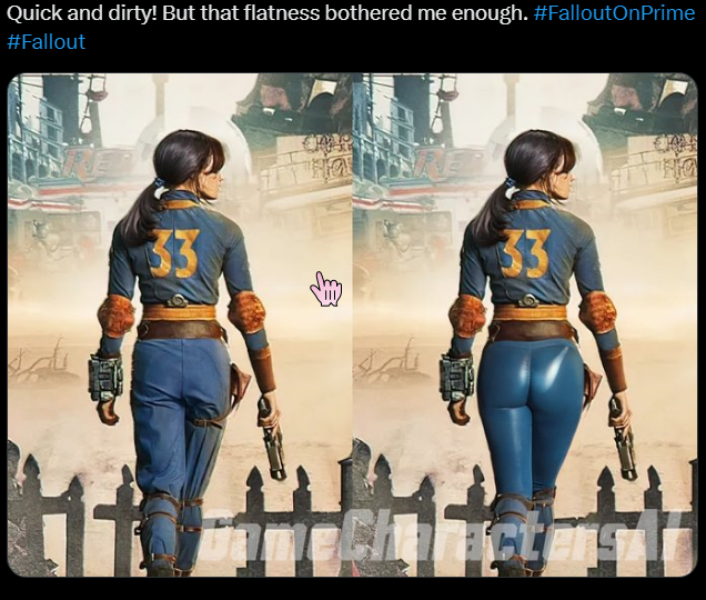 HER BUTT LOOKS TOO FLAT WAA NO SKINTIGHT LATEX CATSUIT :(((((( 

id say go outside but ur probably not allowed to but bffr