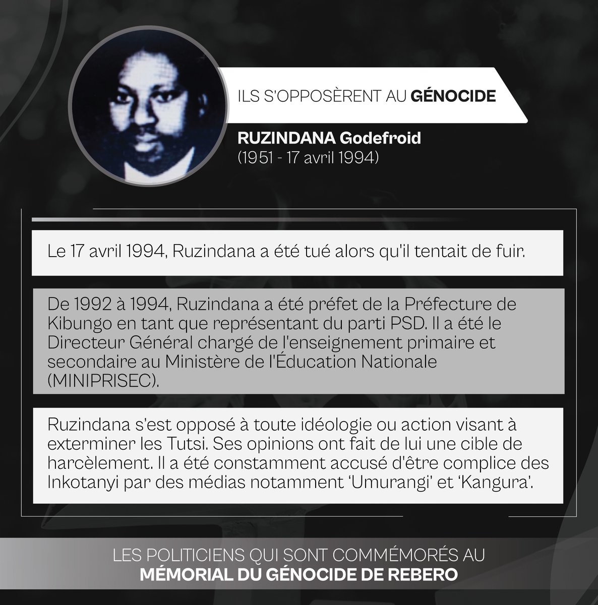 Ruzindana Godefroid yari muntu ki? – Who was Ruzindana Godefroid? – Qui était Ruzindana Godefroid ? #Kwibuka30