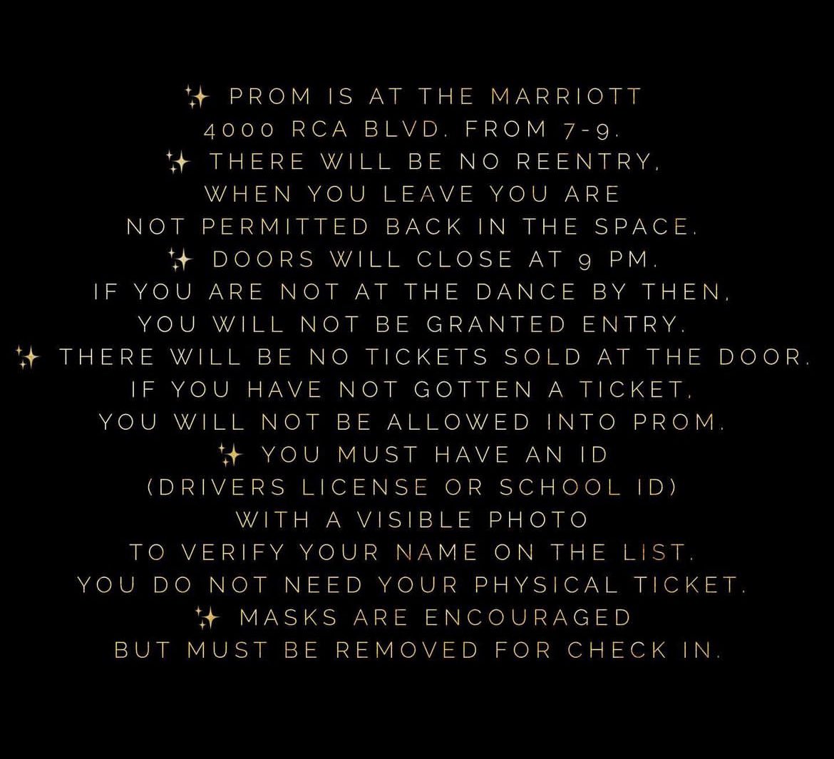 It’s PROM DAY! Please view the reminders to make for a smooth entry into the event. Remember - no entry after 9:00pm. Let’s make it a fun and safe night! #WeAreDwyer #Prom