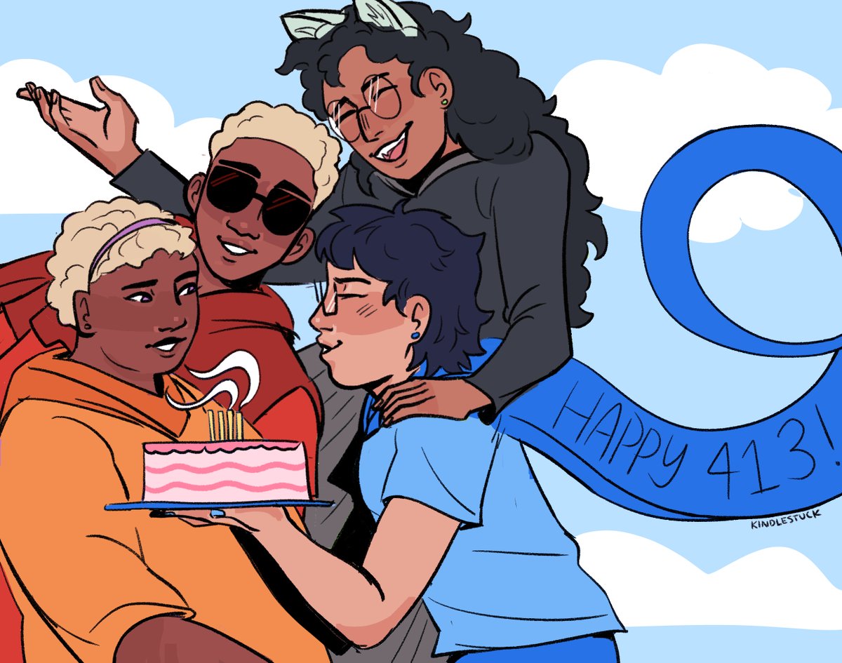 slightly rushed 413 art! happy homestuck day!! 💙