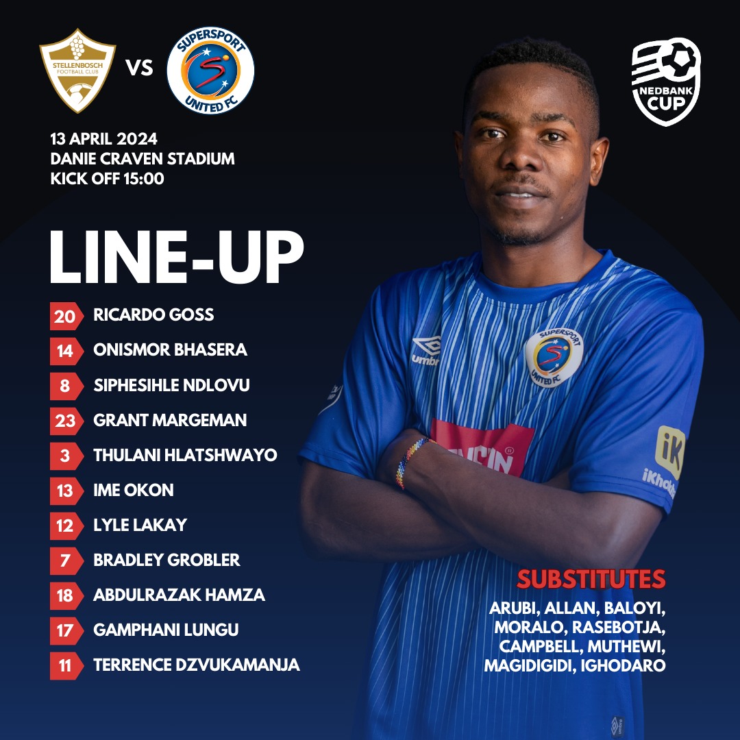 SuperSport XI v Stellenbosch 🏟 Danie Craven Stadium ⏰ 15:00 📺 SS PSL 202 #FARPost #NedbankCup #NedbankCup2024