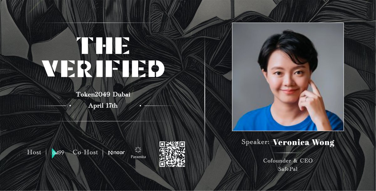 🥳Announcing lineup for 'The Verified Dubai 2024', cohosted by @NEARFoundation and paramita.vc 📷🔗lu.ma/TheVerified202… Delighted to have @v_safepal from @iSafePal join us. See you soon at #THEVERIFIED