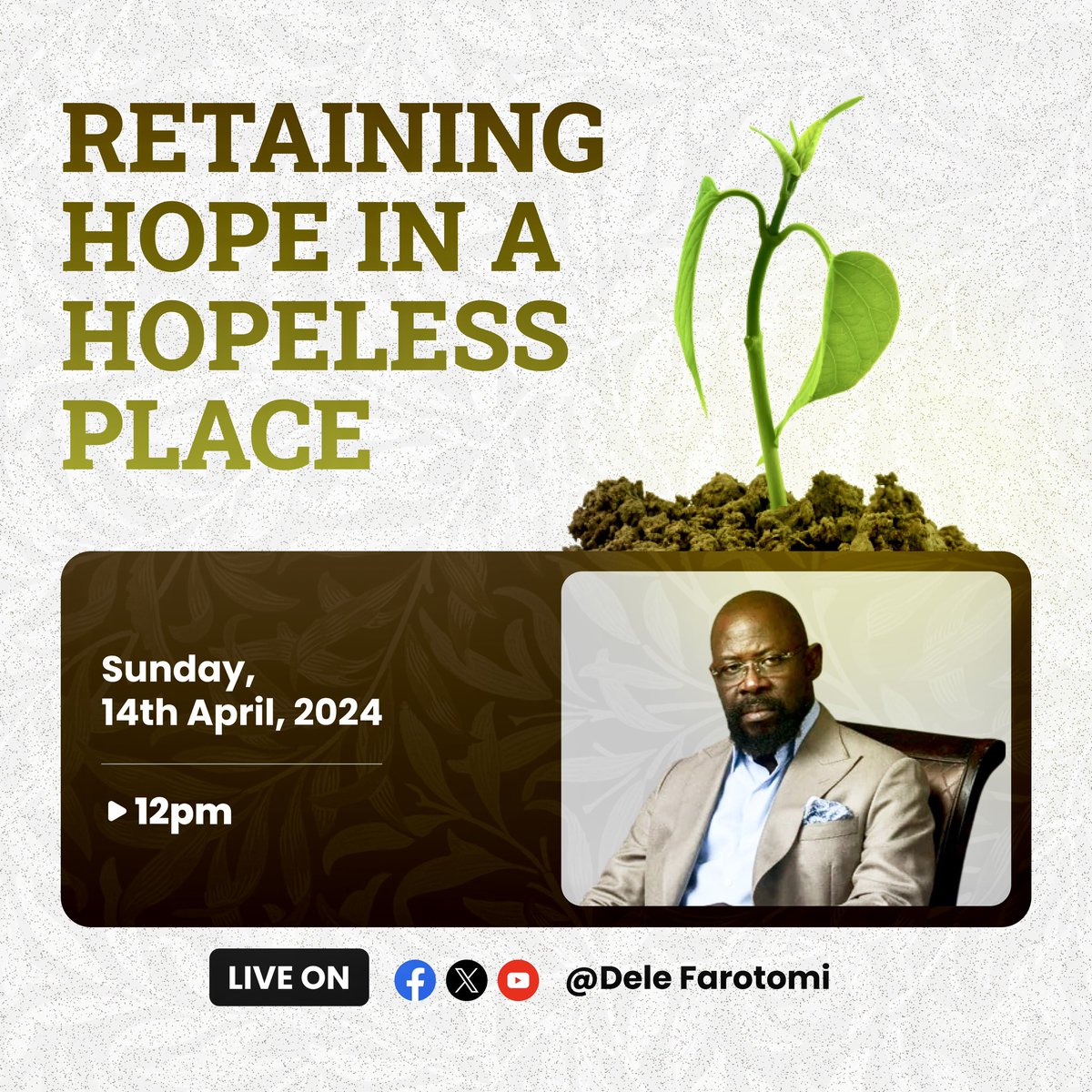 Join me… 🙏🏾 Please note that tomorrow’s broadcast will hold at 12noon.