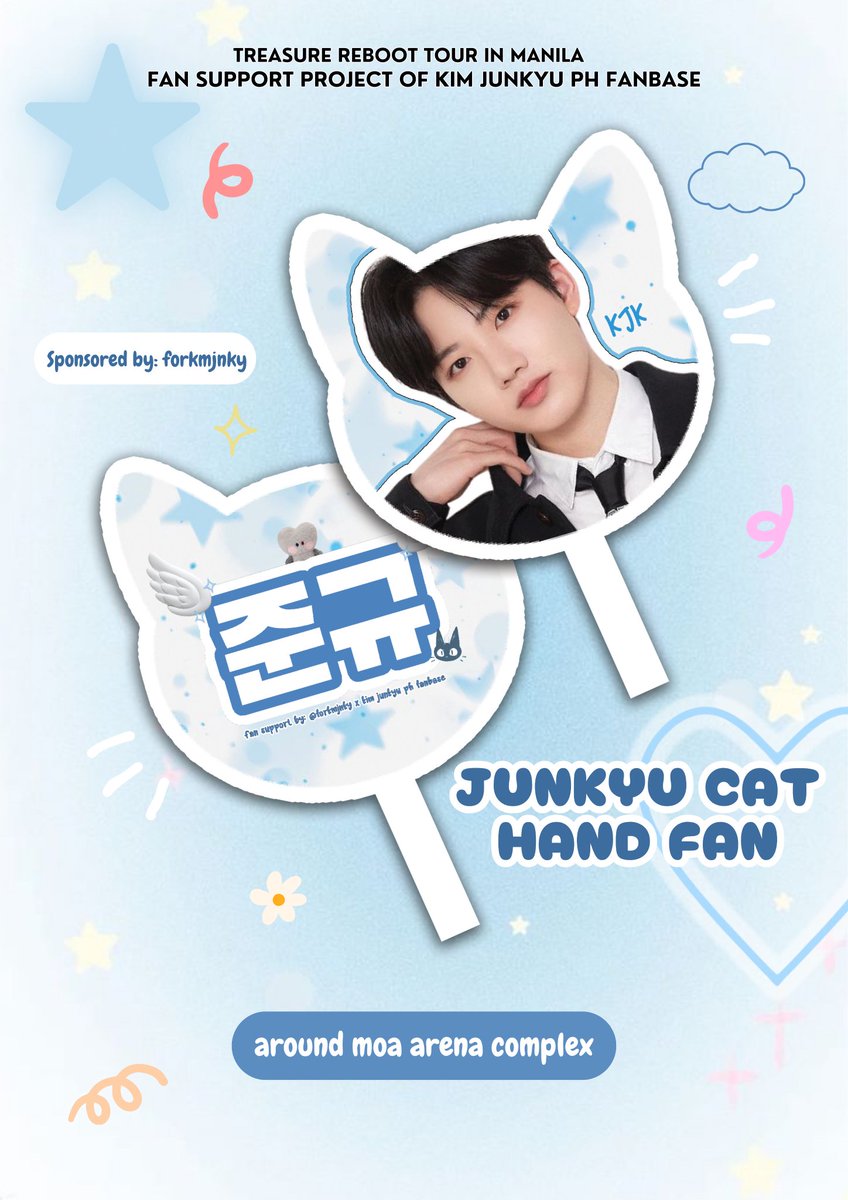 Huwoaaang ineeet! 🔥 So we gotchu filos! Malamigan sa tulong ni JUNKYU! 🌬️❄️ Just PRESENT your BONBON and you'll be getting 1 hand fan 🪭 Let's do some photo sesh of our bonbons after! See KYU! 😘 #TREASURE_REBOOT_IN_MANILA #KJKPHProject #준규 #JUNKYU #ジュンギュ