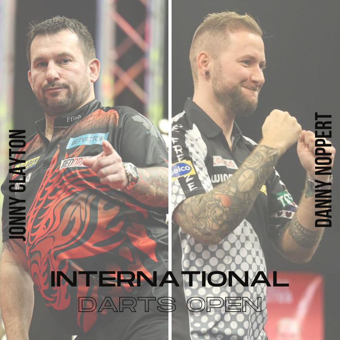 All the best to both @Dannynoppert and @JonnyClay9 competing in the International Darts Open this weekend in Riesa🇩🇪 Round 2 🇳🇱Danny 🆚 Dimitri Van den Bergh 🏴󠁧󠁢󠁷󠁬󠁳󠁿Jonny 🆚 Nathan Aspinall 🤝💙🎯