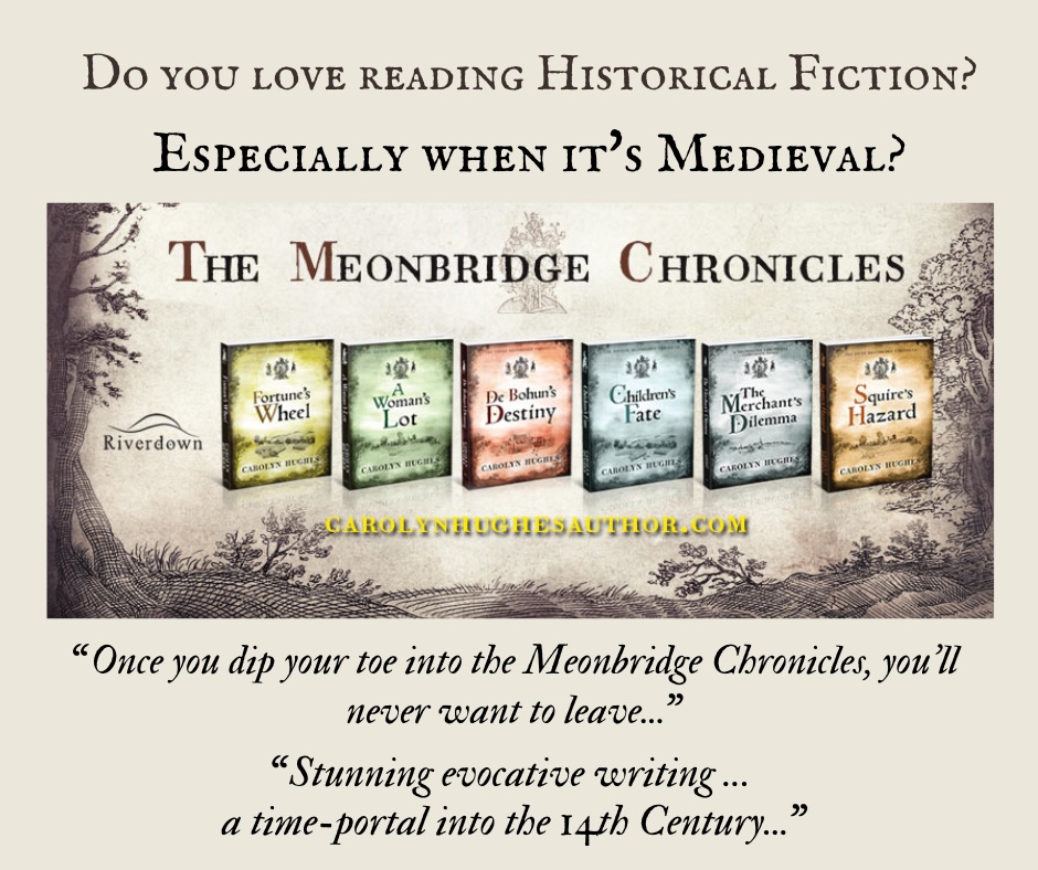 Conflict and betrayal, but also community and love – everyday life in the 14th century… THE MEONBRIDGE CHRONICLES #Medieval #Histfic #Kindle #KU #Paperback Find them all at: UK amzn.to/2UGOkXm US amzn.to/2IqeeZ3