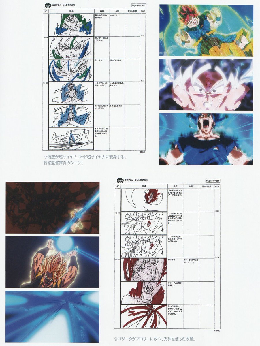 Storyboard by Tatsuya Nagamine (長峯 達也) Anime: Dragon Ball Super: Broly (ドラゴンボール超 ブロリー) (2018)