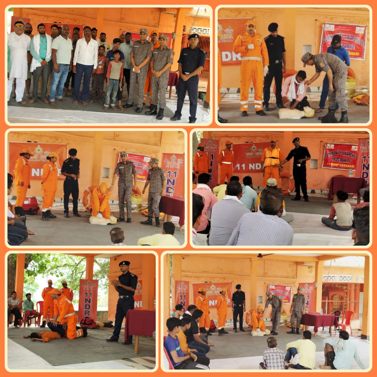 #Community_Awareness_Programme @11NDRF_VARANASI 🔶Conducted a Community Awareness Programme on disaster preparedness 🔶At Markandeya Mahadev Kaithi#Varanasi(U.P) 🔶Participants: Villagers #BePrepared #BeSafe #NDRF4U🇮🇳 @NDRFHQ @ManojKu21690089 @dm_varanasi @UPSDMA1 @CMOfficeUP