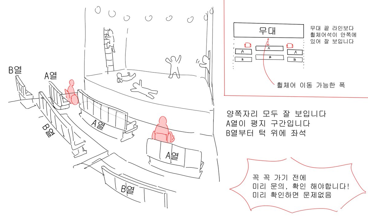 플러스씨어터 휠체어석

플씨 휠체어석
A열이 평지입니다

! 꼭 꼭 미리 문의 필요 !