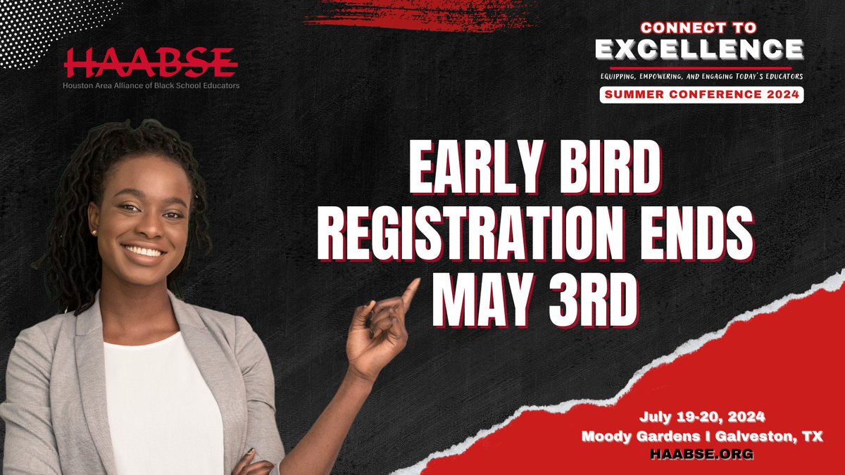 📢Have you registered? Early Bird registration closes May 3rd!📋 ✅Don’t miss this empowering experience & a chance to connect with fellow educators, gain valuable insights, & level up your skills! ➡️Secure your spot today: bit.ly/HAABSEConnect24 #connecttoexcellene #HAABSE