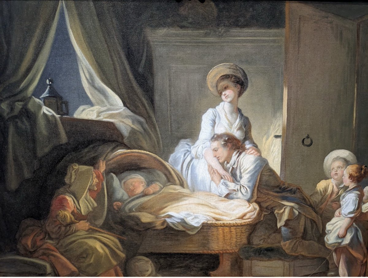 It's been thirteen years, and our children have never slept like this... Jean Honoré Fragonard, “The Visit to the Nursery” (1775)