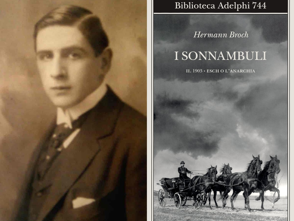 L'impiegato August Esch è il personaggio centrale di 'Esch o l'anarchia', 2° volume della trilogia 'I sonnambuli' di Hermann Broch (@adelphiedizioni). Esch è immerso in una società che non sa distinguere cosa sia giusto e cosa no... Scrive Manuela D'Angelo lucialibri.it/2024/04/13/bro…