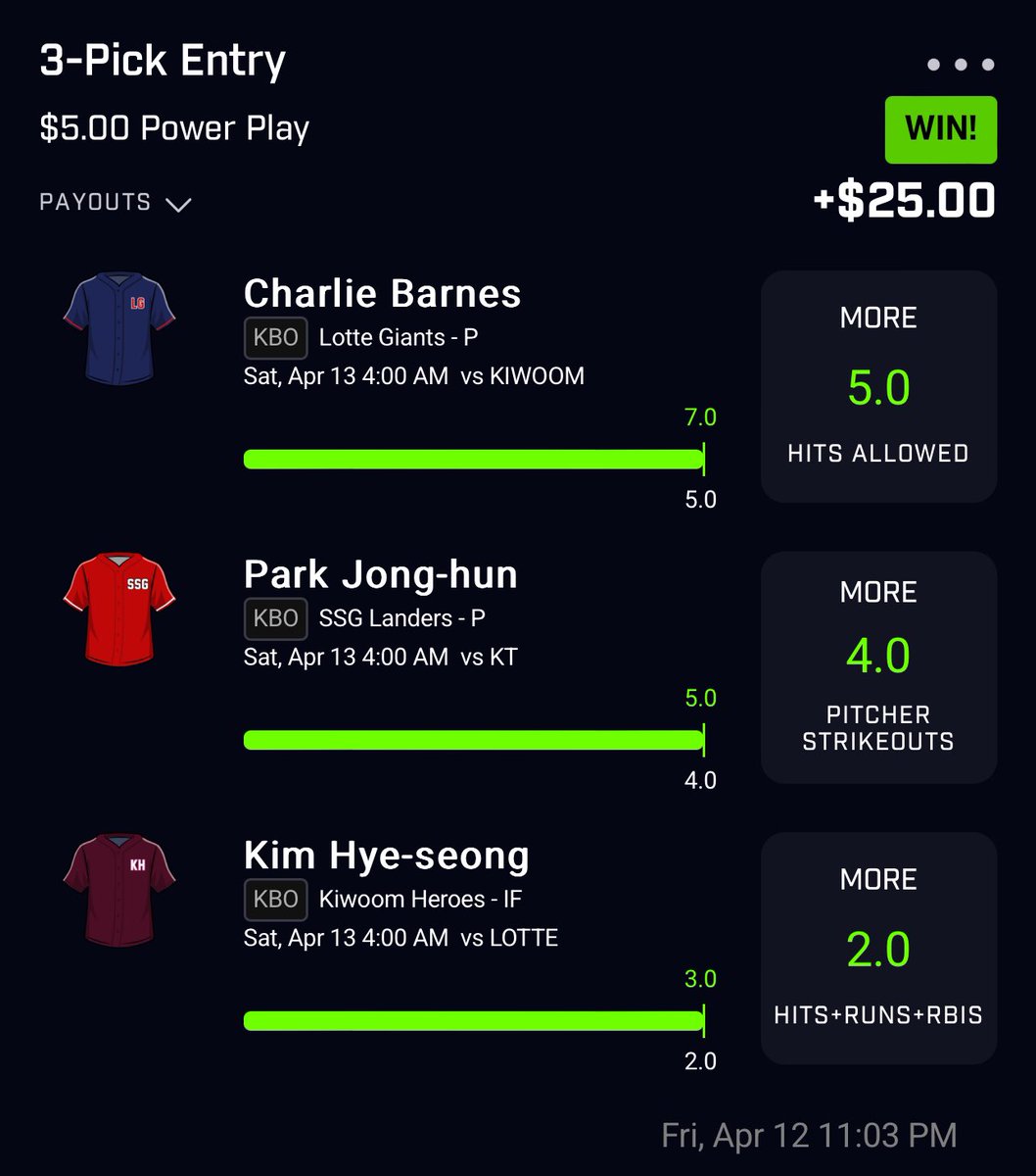 serveddaily365's tweet photo. @PropsDegen Thank You! I was able to turn my Promo money from @PrizePicks into some green today! https://t.co/okSxE2m5KI