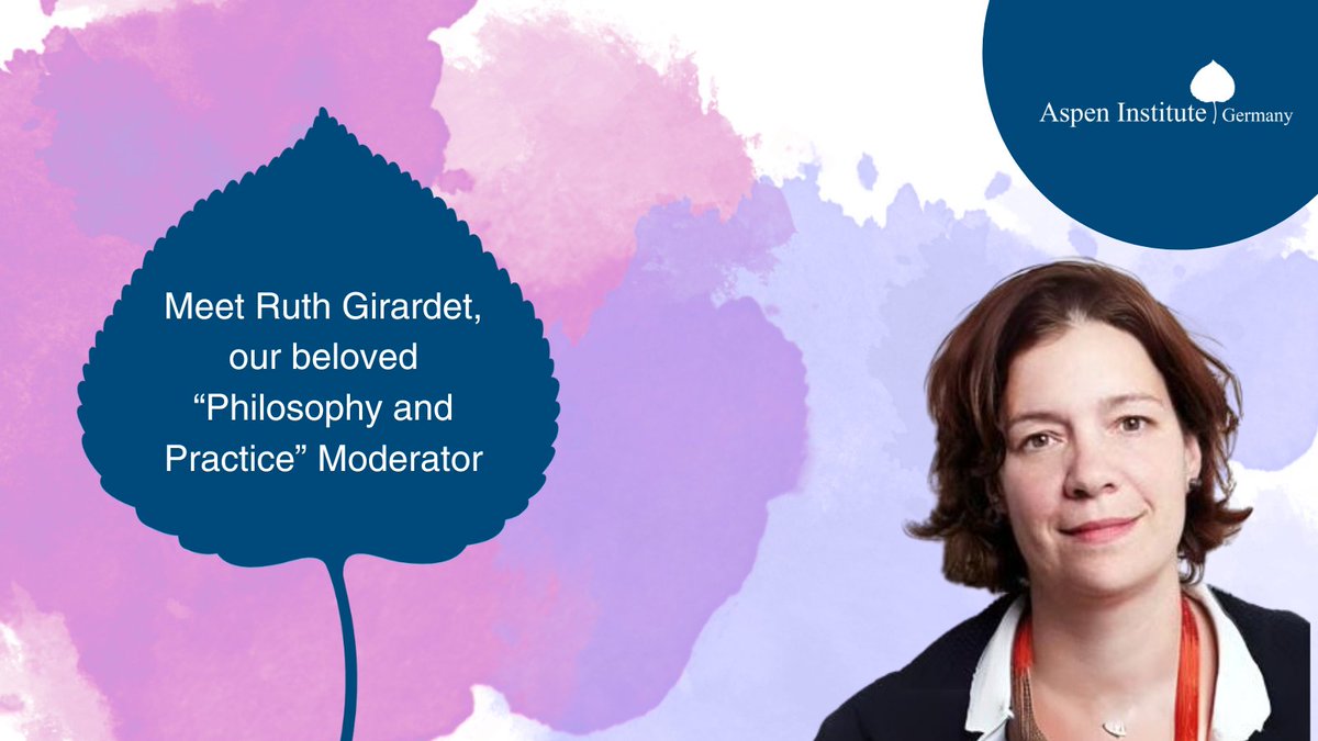 Please meet our beloved “Philosophy and Practice” moderator @RuthGirardet. Ruth is an experienced moderator, leading seminars for different Aspen Institutes across Europe. We are excited for our participants to partake in constructive working sessions led by Ruth! #AspenGermany