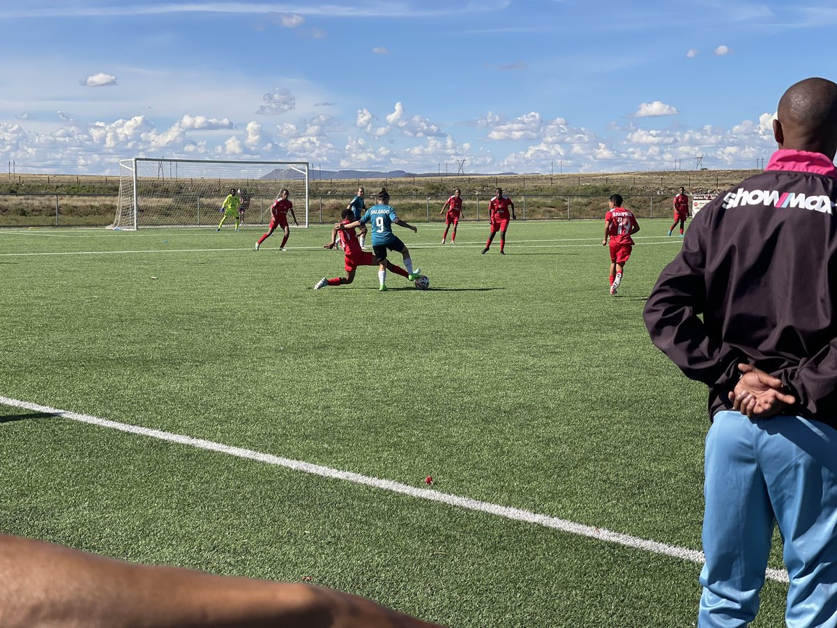 After door to door in De Aar now we are supporting a local girls team Richmond Ladies Soccer playing against Janine van Wyk Ladies. #VoteANC29