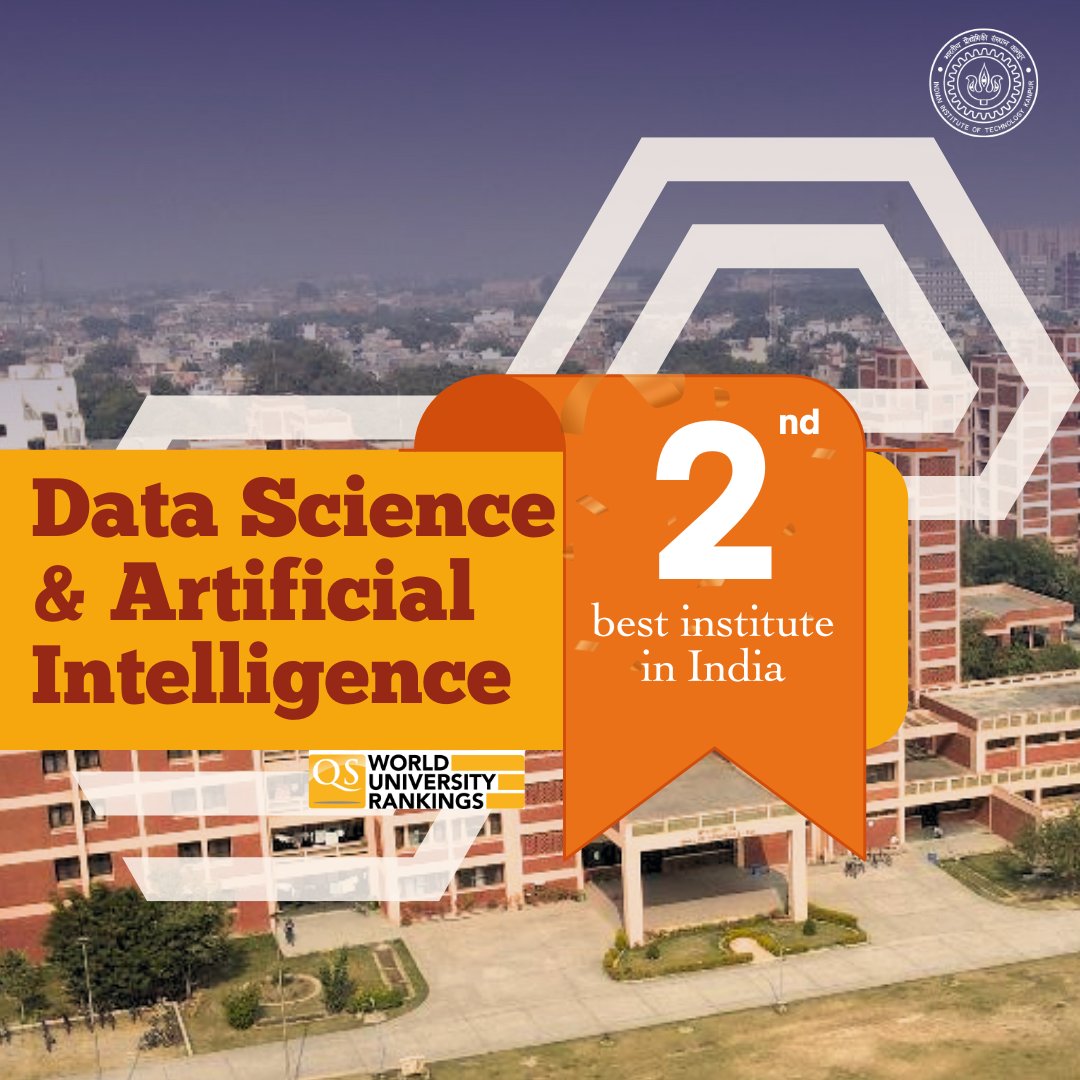 Proud moment as we debut at 2nd rank in domestic and 36th in global in Data Science & Artificial Intelligence category of QS World University Rankings 2024, while being in the top 100 global universities in four subjects in the recently announced subject wise rankings. #ranking