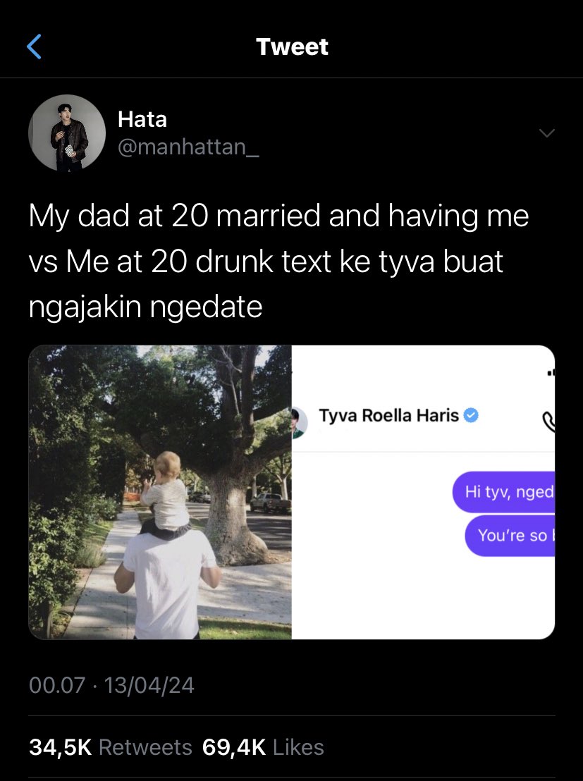 stobeyiimilk's tweet photo. Ini cuma Hata yang suka drunk text dan naksir sama selebgram cantik. 

Gunrae few tweet au. https://t.co/AC4U1morwh